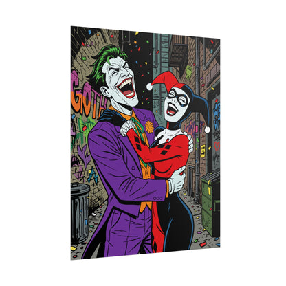 Joker & Harley Quinn Art Print