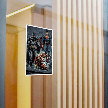 Superhero Trio Vinyl Sticker — Batman, Superman & Flash