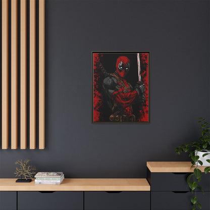 The Merc #2 - Framed Canvas Wall Art — Comic Antihero Sword Portrait