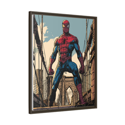 Spider-Man Comic Art Matte Framed Canvas