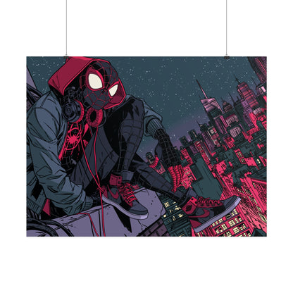 Spider-Verse Miles Morales Poster — Neon City