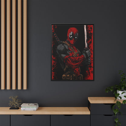 The Merc #2 - Framed Canvas Wall Art — Comic Antihero Sword Portrait