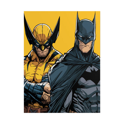 Batman & Wolverine Comic Art Rolled Poster