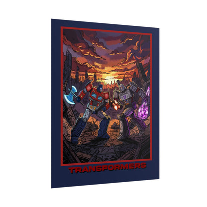 Transformers Optimus vs Megatron Cinematic Poster