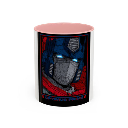 Optimus Prime Coffee Mug — Retro Robot Accent Ceramic Mug