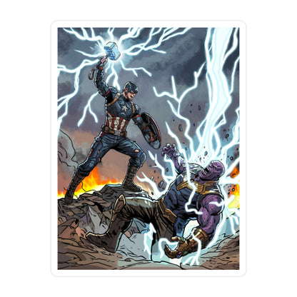 Cap & Mad Titan - Sticker