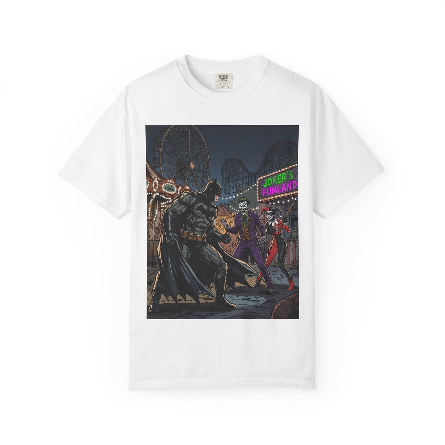 Batman vs Joker Graphic T-Shirt — Gotham Carnival Night Tee