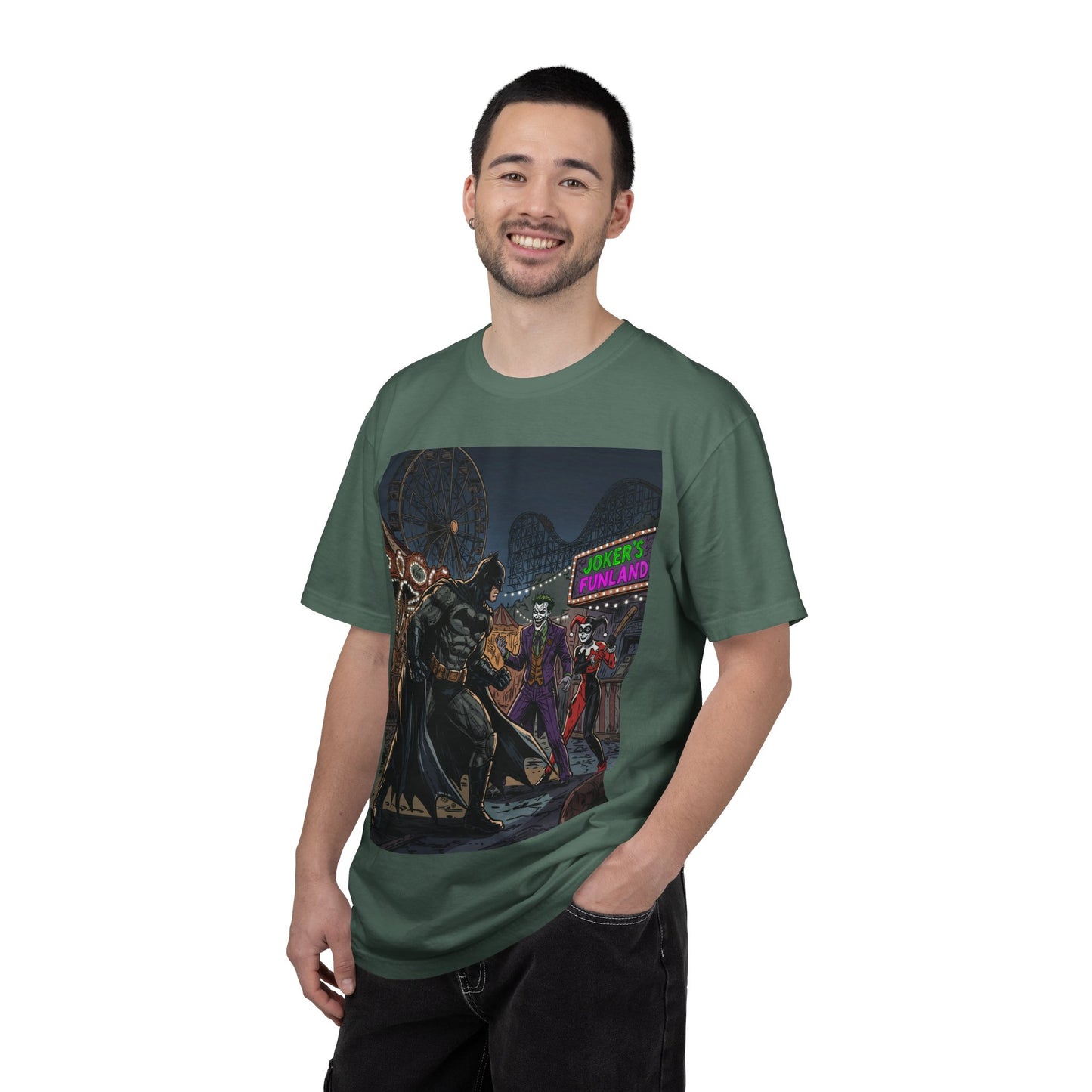 Batman vs Joker Graphic T-Shirt — Gotham Carnival Night Tee