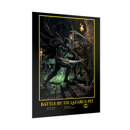 Batman "Battle by the Lazarus Pit" Poster — Rolled Collectible Art Print