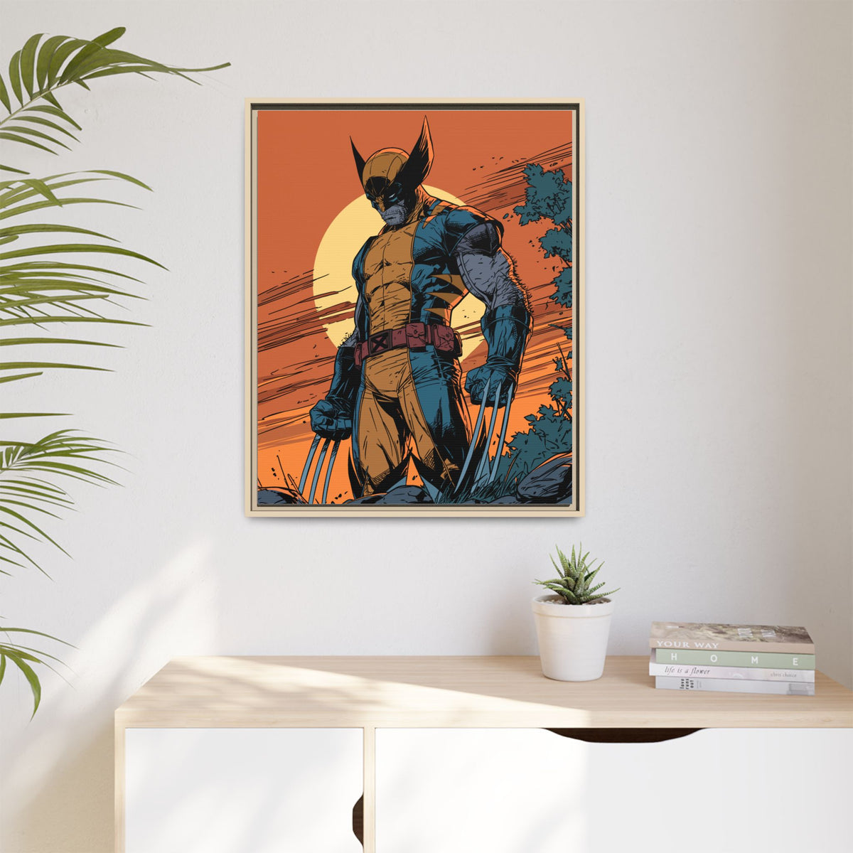 Wolverine Matte Framed Canvas Print