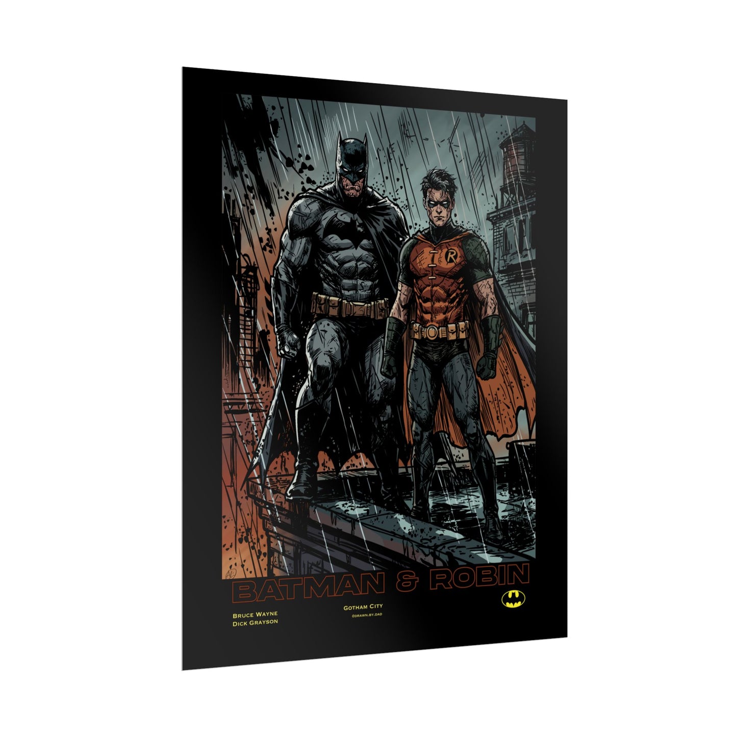 Batman & Robin Vintage Comic Poster — Rolled Art Print