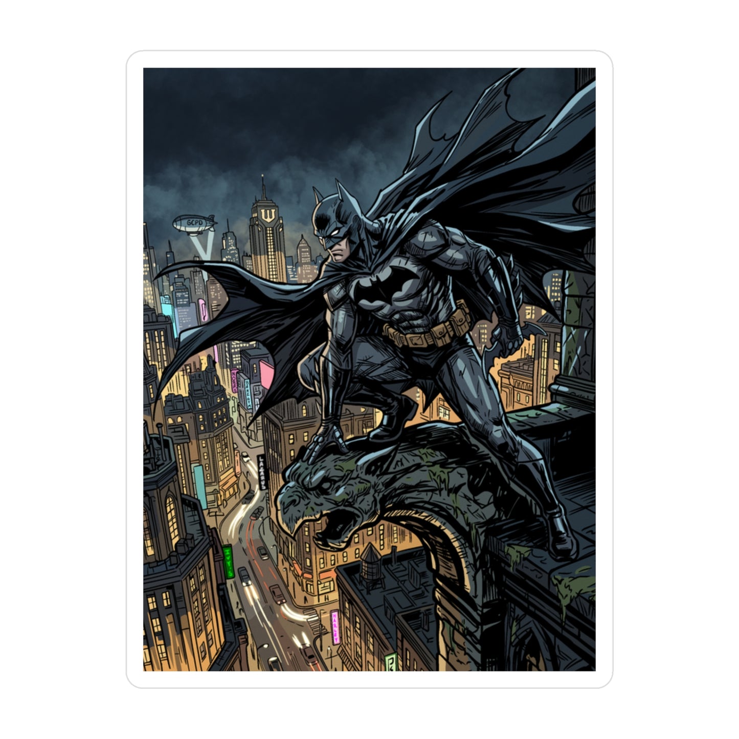 Batman Rooftop Magnet Sticker