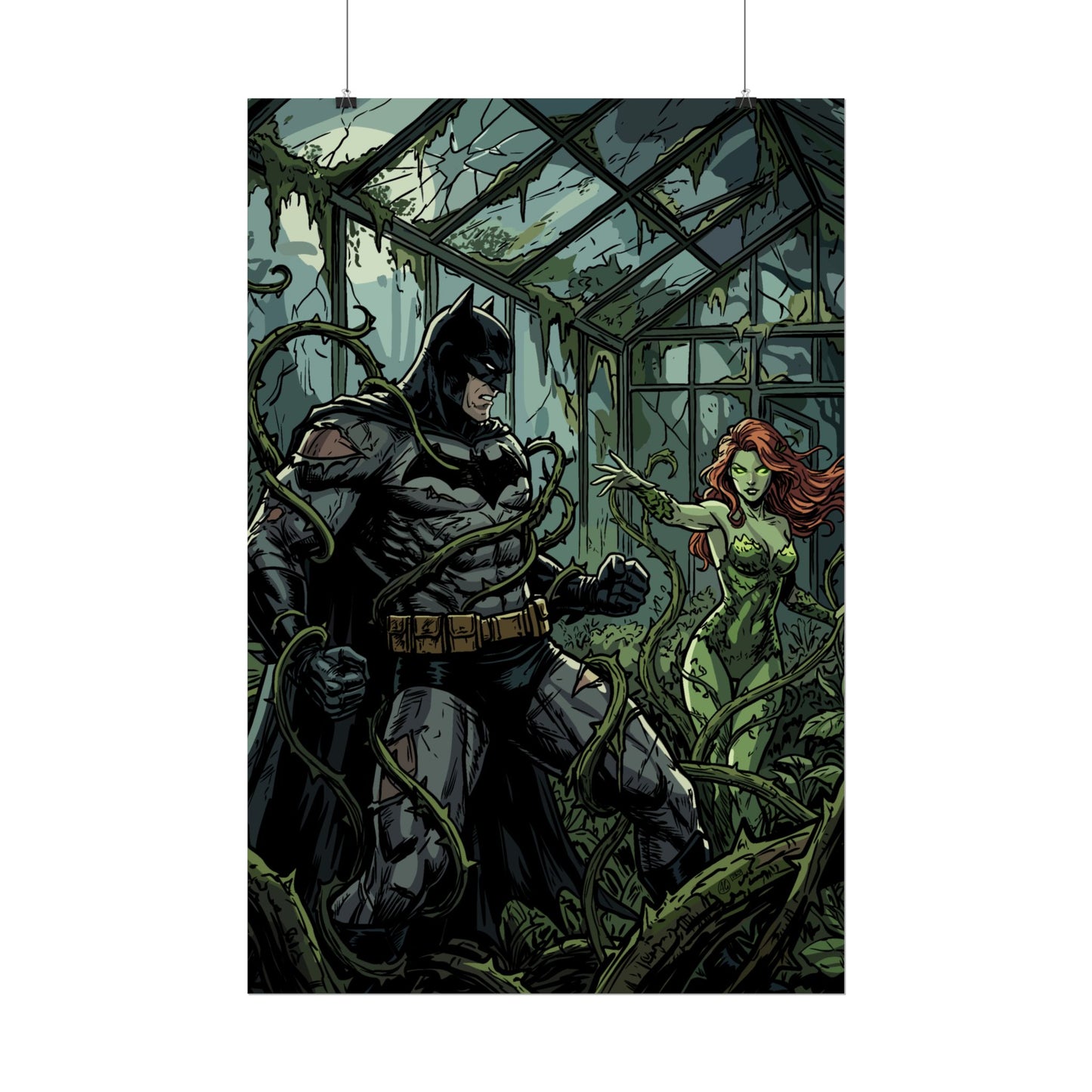 Batman & Poison Ivy Greenhouse Art Print - Poster