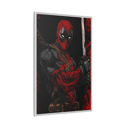 The Merc #2 - Framed Canvas Wall Art — Comic Antihero Sword Portrait