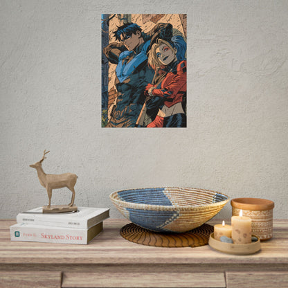 Nightwing & Harley Quinn Rolled Print