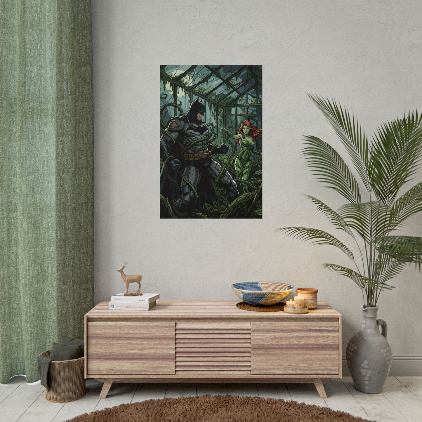 Batman & Poison Ivy Greenhouse Art Print - Poster