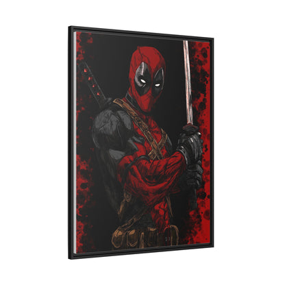 The Merc #2 - Framed Canvas Wall Art — Comic Antihero Sword Portrait