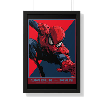Spider-Man Framed Poster — Vertical Comic Art Print