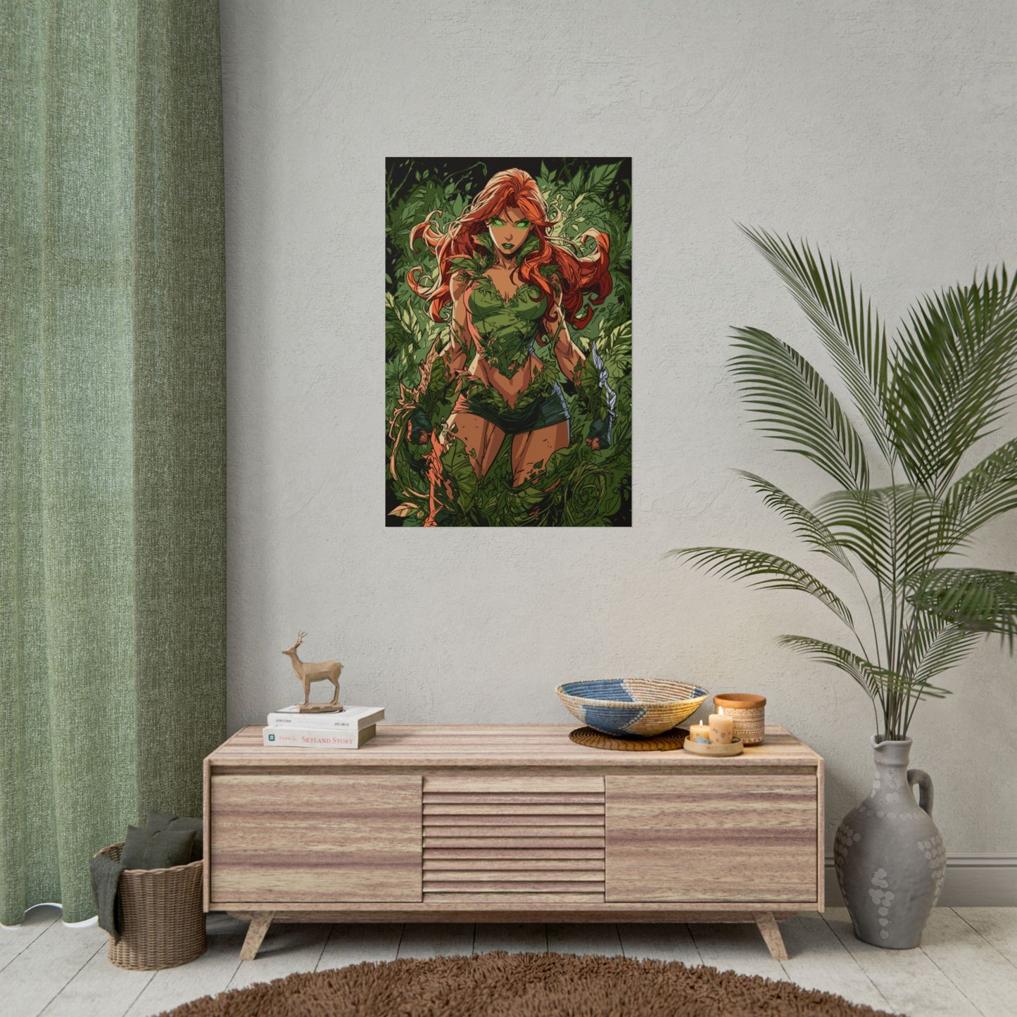 Poison Ivy Botanical Background Poster