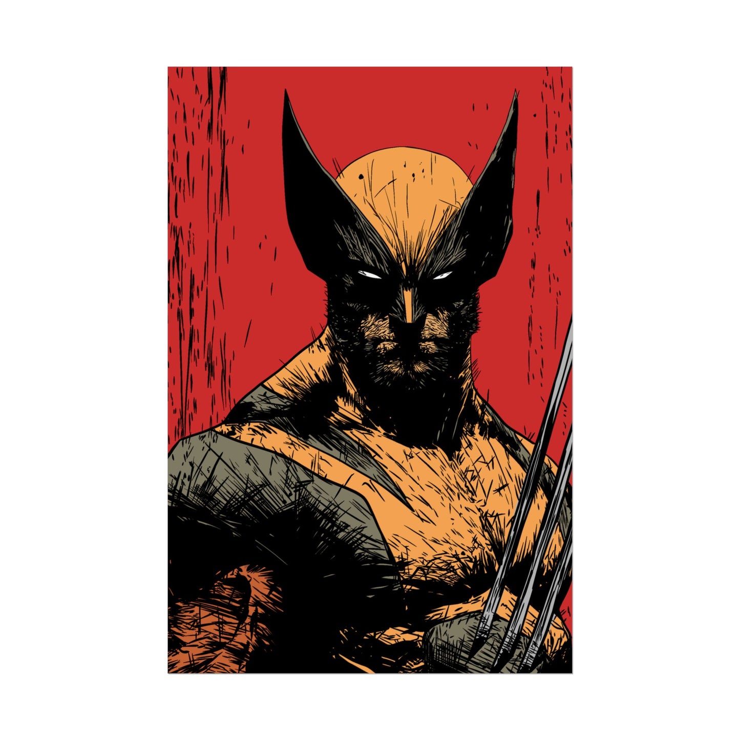 Wolverine Comic Art Poster