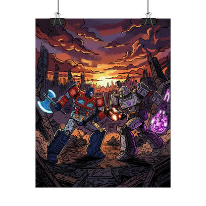 Optimus vs. Megatron - Poster
