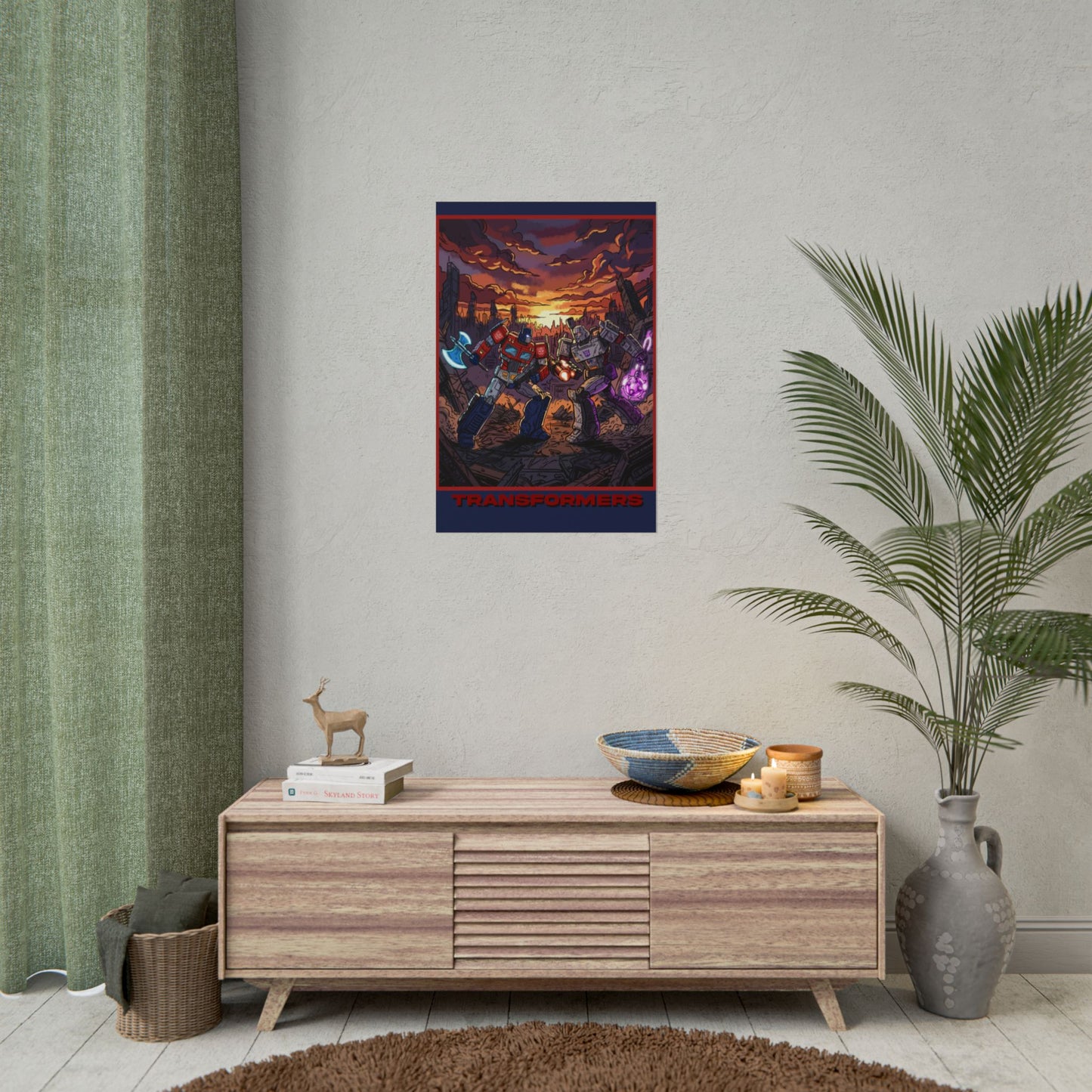Transformers Optimus vs Megatron Cinematic Poster