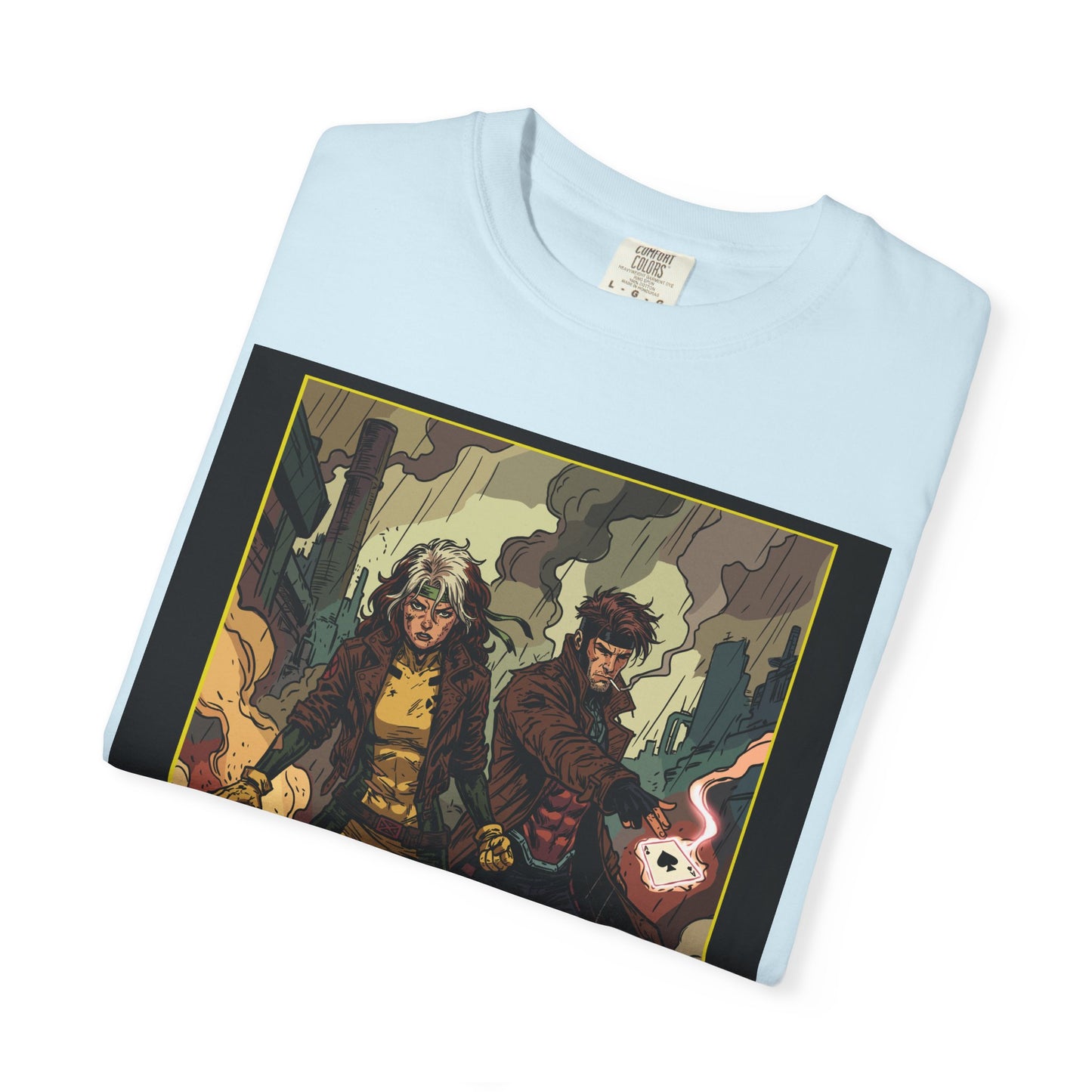 Rogue & Gambit Graphic T-Shirt — Comic Art Mutant Duo Tee