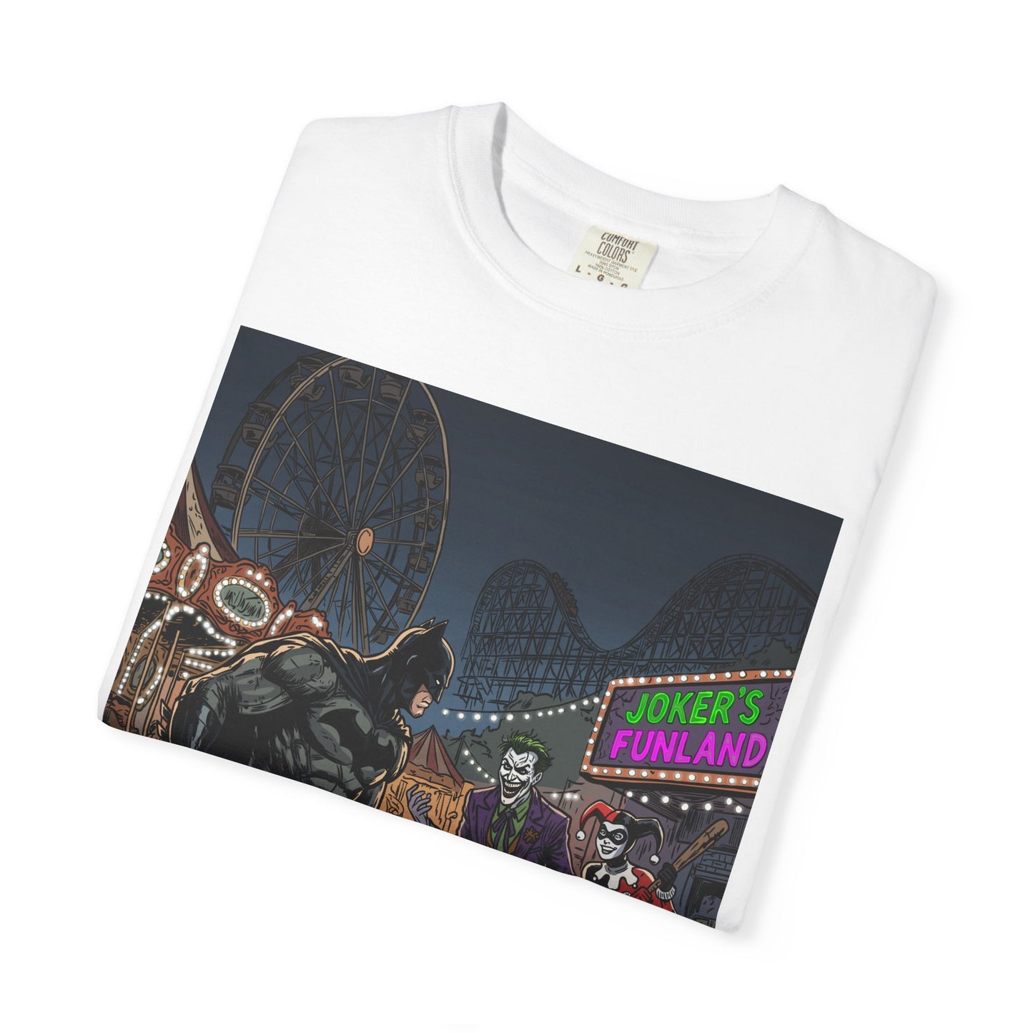 Batman vs Joker Graphic T-Shirt — Gotham Carnival Night Tee