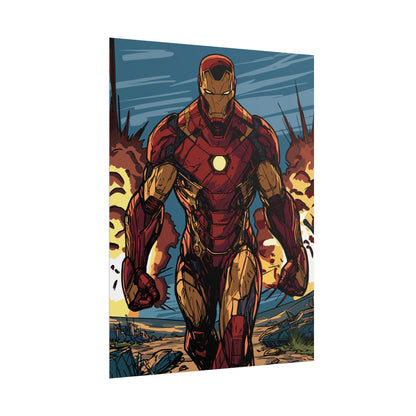 Iron Man Comic Art Poster — Rolled Superhero Wall Print
