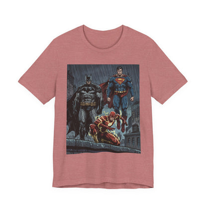 Superhero Team Graphic Tee — Batman, Superman & The Flash