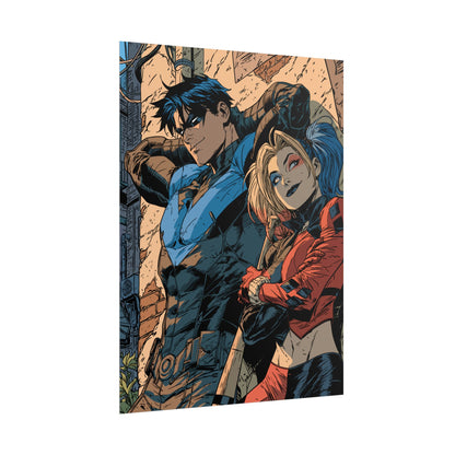 Nightwing & Harley Quinn Rolled Print