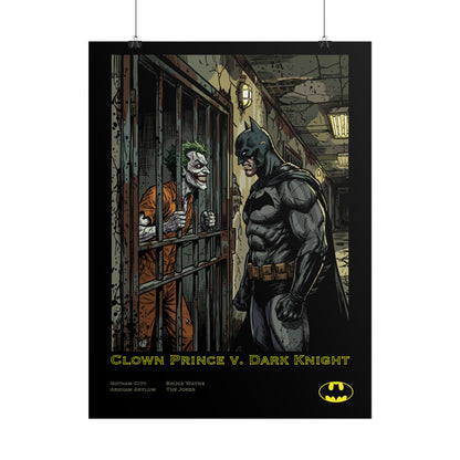 Batman vs Joker Poster – Clown Prince v. Dark Knight Rolled Art Print