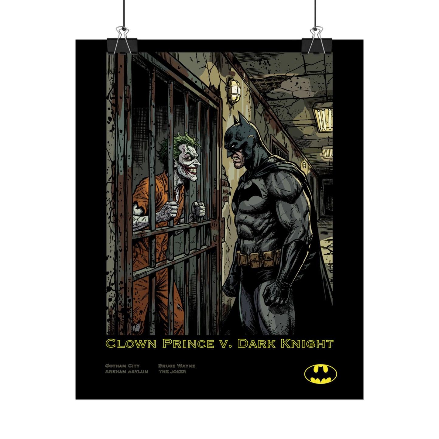 Batman vs Joker Poster – Clown Prince v. Dark Knight Rolled Art Print