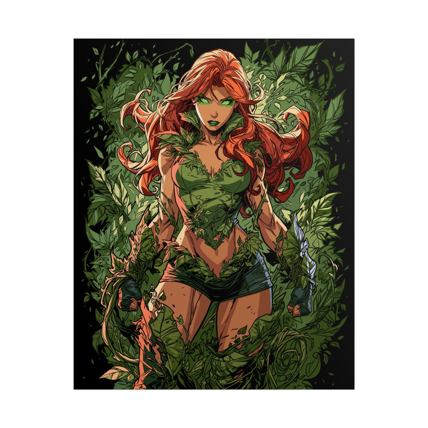 Poison Ivy Botanical Background Poster