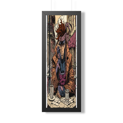 Gambit Framed Poster - Brooding Comic Cafe Art