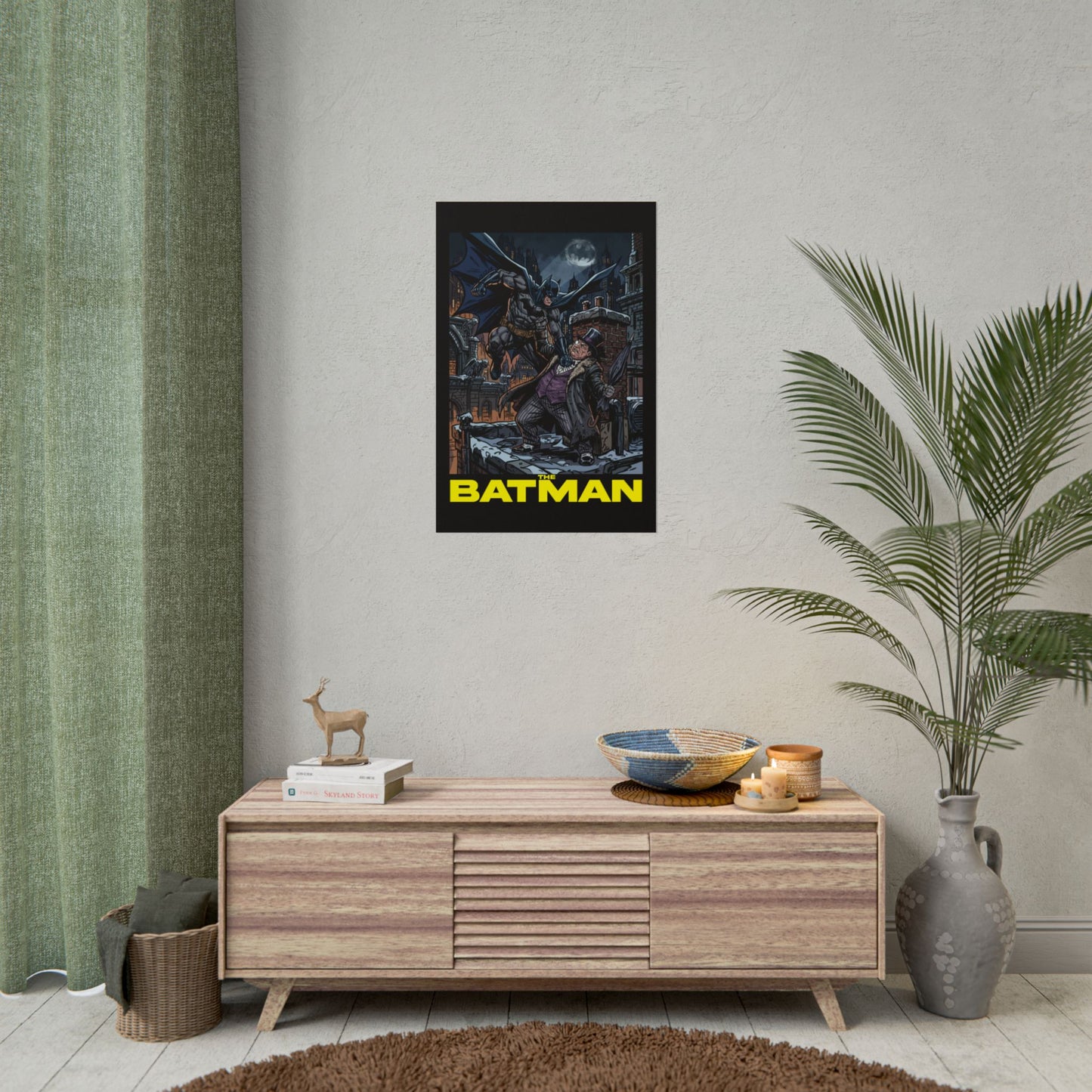Batman vs Penguin Cinematic Rolled Poster