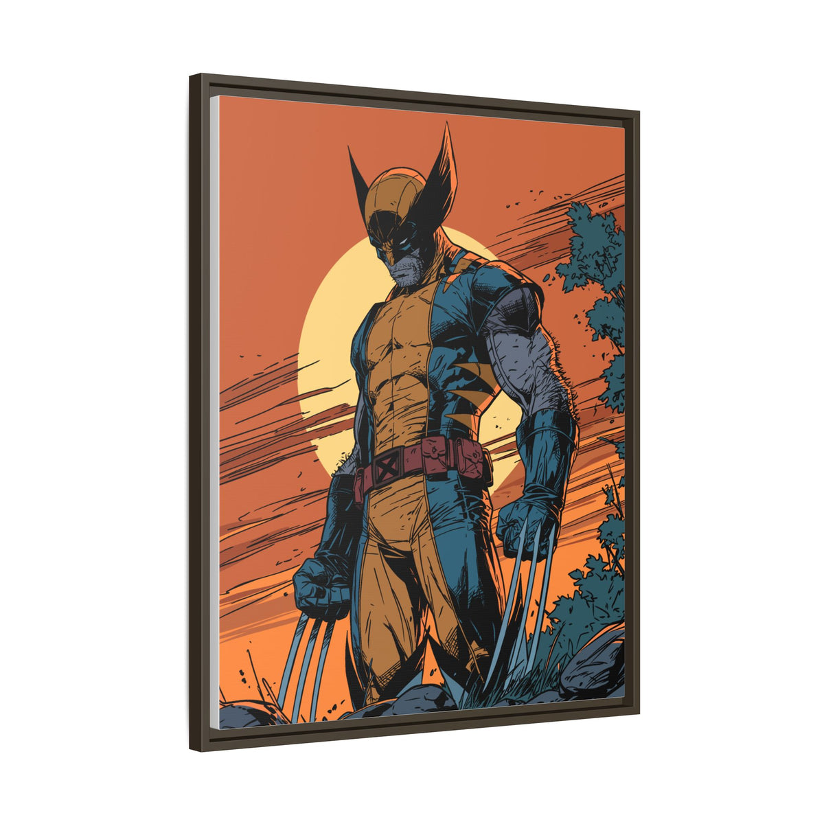 Wolverine Matte Framed Canvas Print