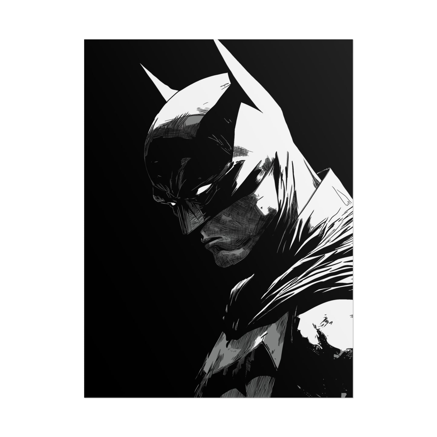 Batman Noir Portrait Poster