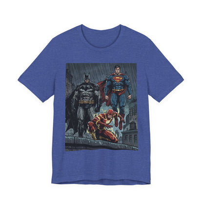 Superhero Team Graphic Tee — Batman, Superman & The Flash