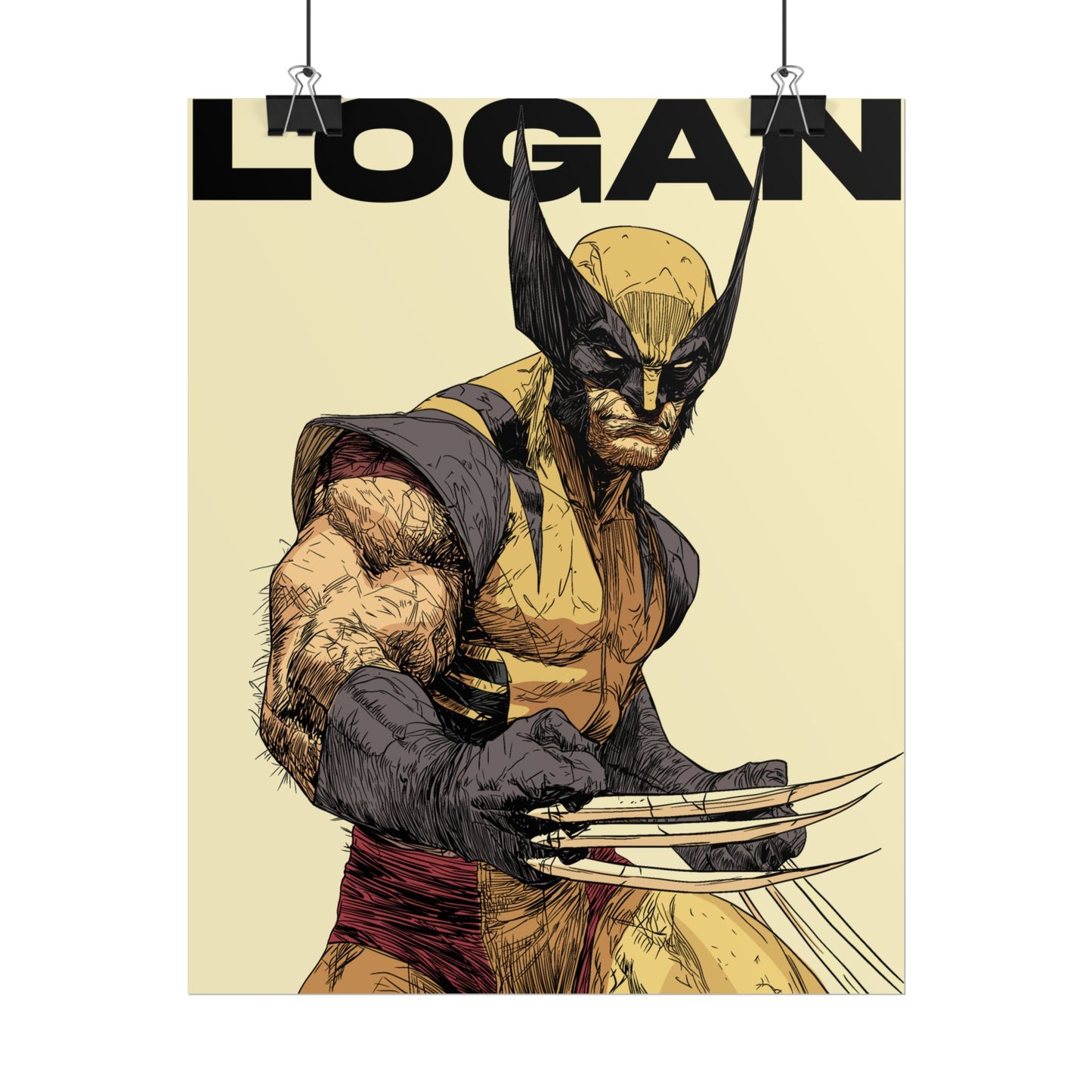 Wolverine Logan Rolled Poster — Comic Art Wall Print
