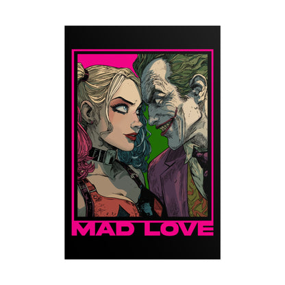 "Mad Love" Harley Quinn & Joker Comic Art Rolled Poster