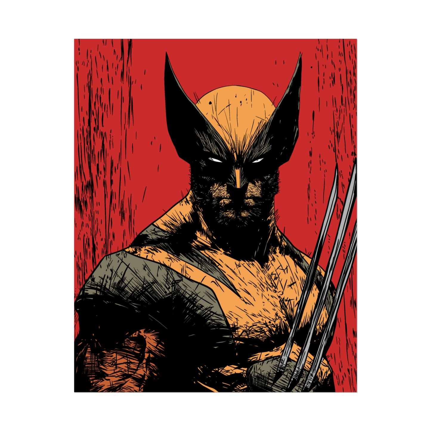 Wolverine Comic Art Poster