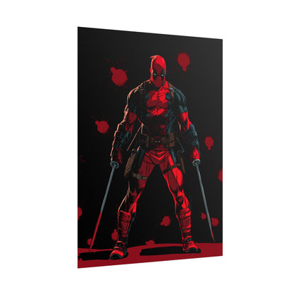 Deadpool Red & Black Poster