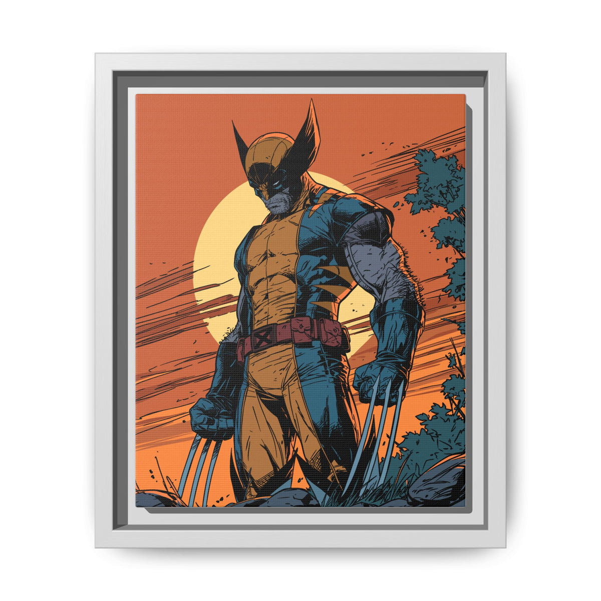Wolverine Matte Framed Canvas Print