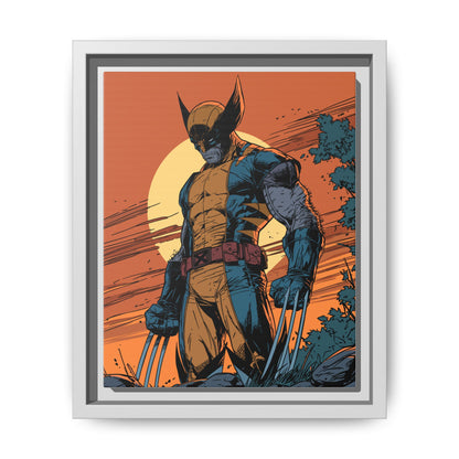 Wolverine Matte Framed Canvas Print
