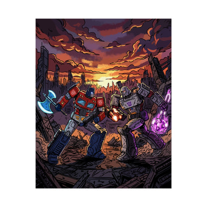 Optimus vs. Megatron - Poster