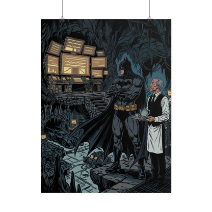 Batman Batcave Poster — Gotham Hero Art Print (Rolled)