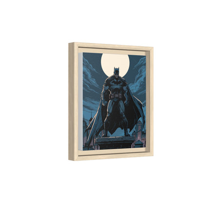 Batman Moonlit Matte Canvas Framed Print