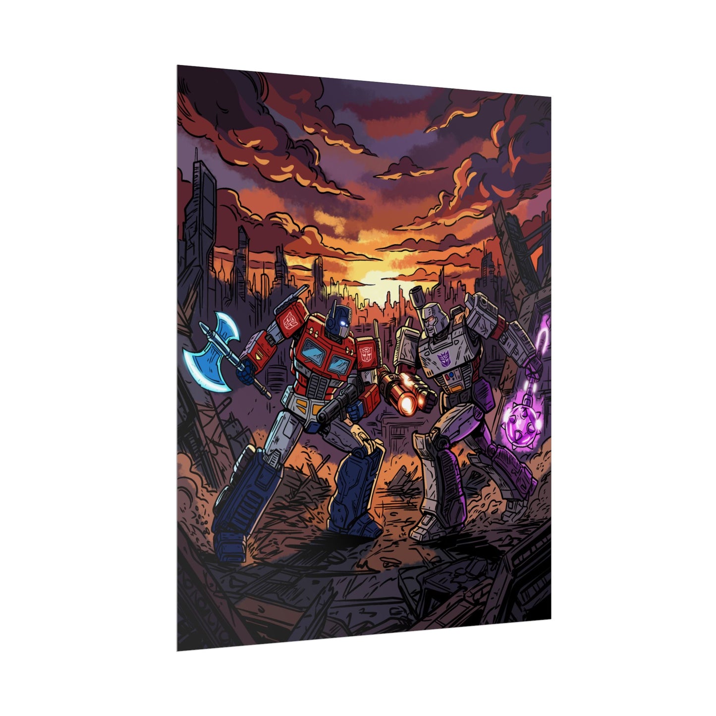 Optimus vs. Megatron - Poster