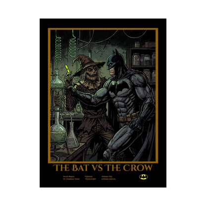 Batman vs Scarecrow Cinematic Rolled Poster — Vintage Comic Movie Art Print